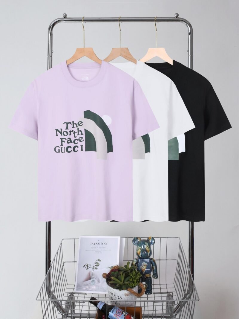 2025 summer new North Face joint new style, exquisite printed cotton short sleeves on the chest