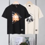 EVISU Fushen Buddha head and logo printed short sleeves