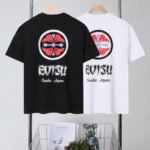 2025 summer new fashion brand short-sleeved shirt with Bodhidharma head print on the back