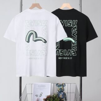 2025 Summer New Seagull Letters Large M Printed Cotton Unisex Short Sleeves