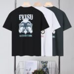 25 Summer new Buddha head print classic versatile casual cotton short sleeves