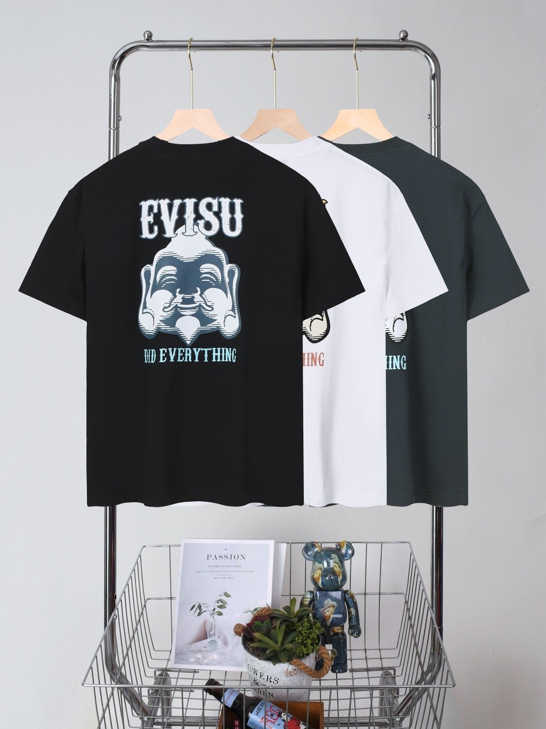 13387901641480521 25 Summer new Buddha head print classic versatile casual cotton short sleeves