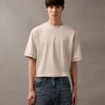 New spring and summer unisex casual solid color embossed letter loose round neck short-sleeved T-shirt