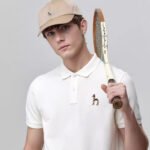 HAZZYS [iKONIC] Short-sleeved pique t-shirt cream