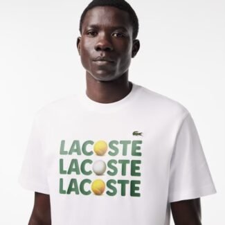 Men's Heavy Cotton Ball Print T-Shirt Men-Lacoste