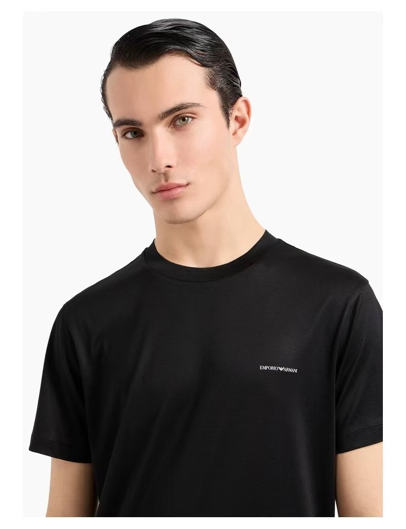 Emporio Armani Men's Black Crewneck T-Shirt 8N1TD8 1JUVZ