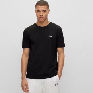 Cotton-jersey T-shirt with decorative reflective artwork-boos
