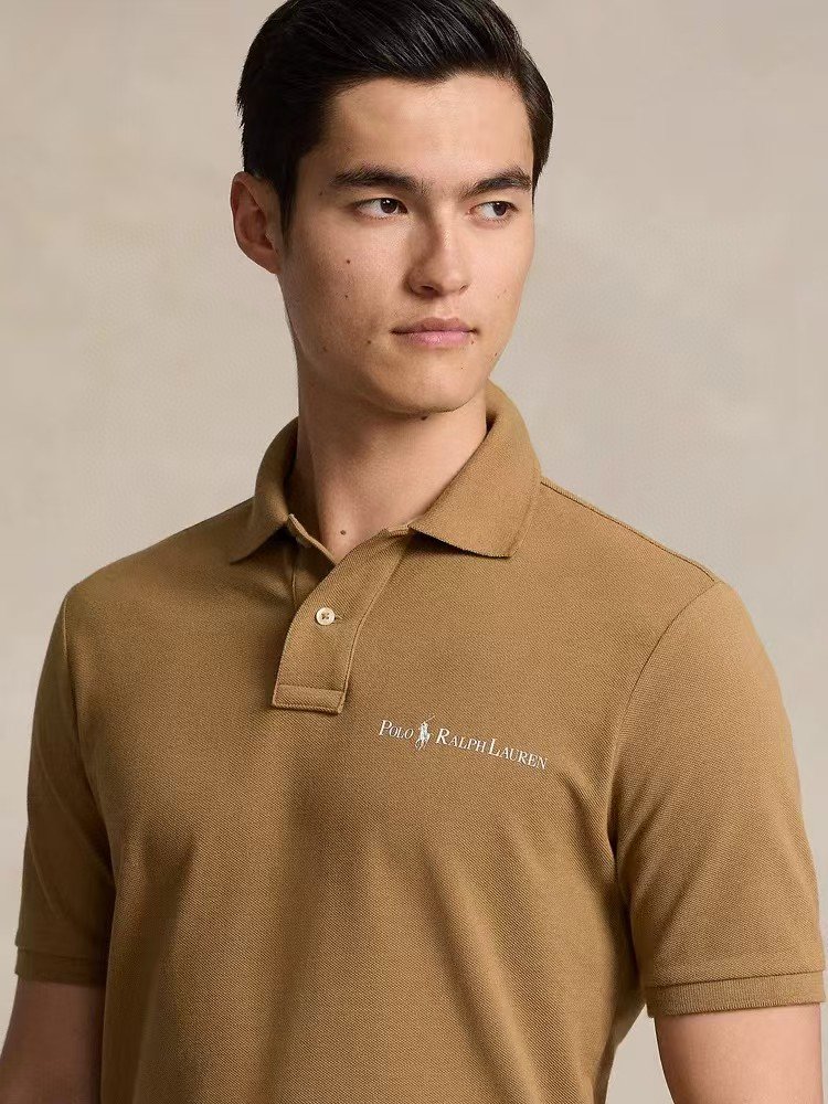 Polo Ralph Lauren CLASSIC FIT LOGO MESH POLO SHIRT - Polo shirt - rustic tan