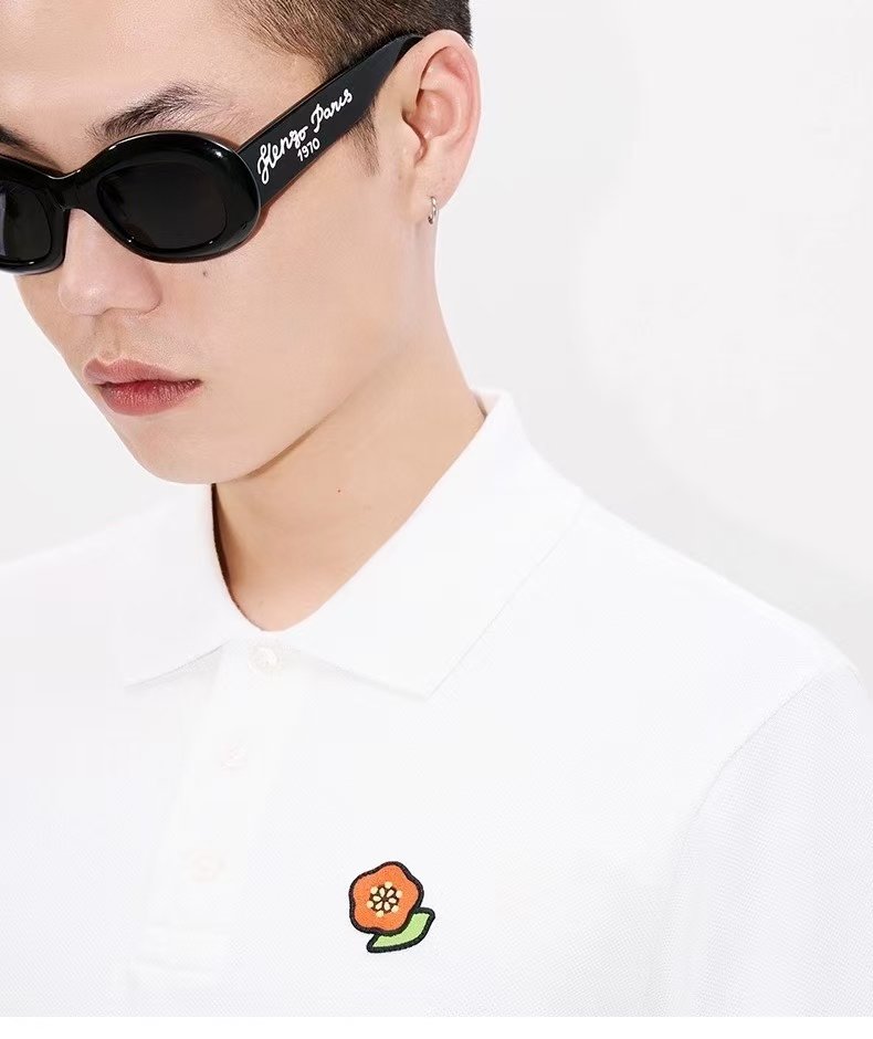 KENZO Pop' embroidered slim polo in cotton