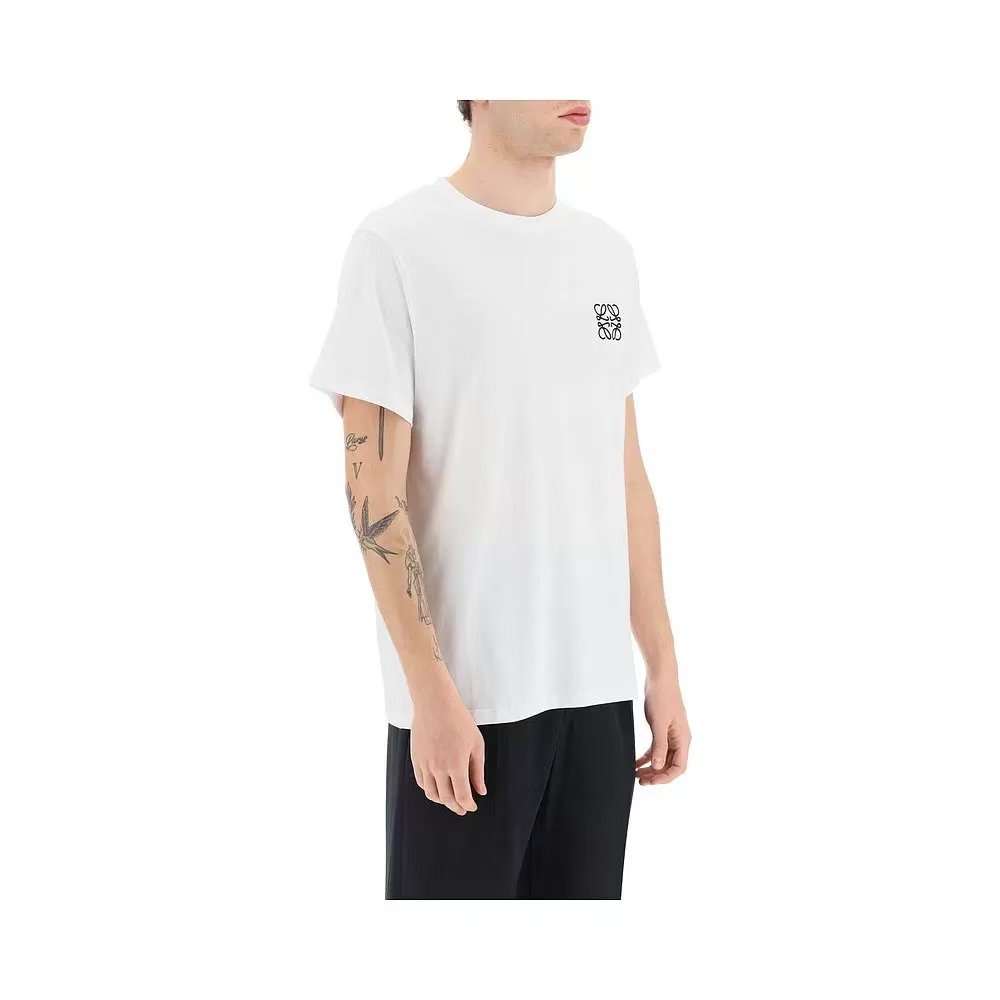 Loewe Brand-embroidery regular-fit cotton-jersey T-shirt