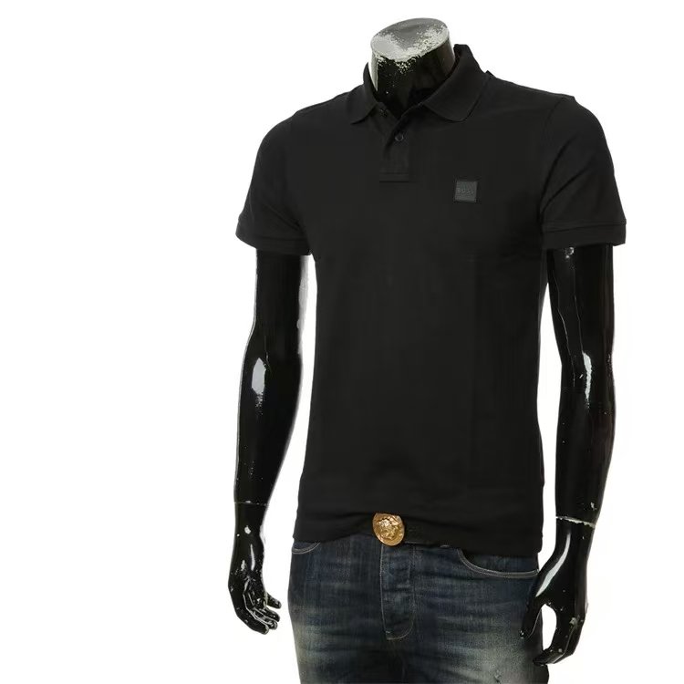Extra-slim-fit stretch-cotton shirt with logo tape