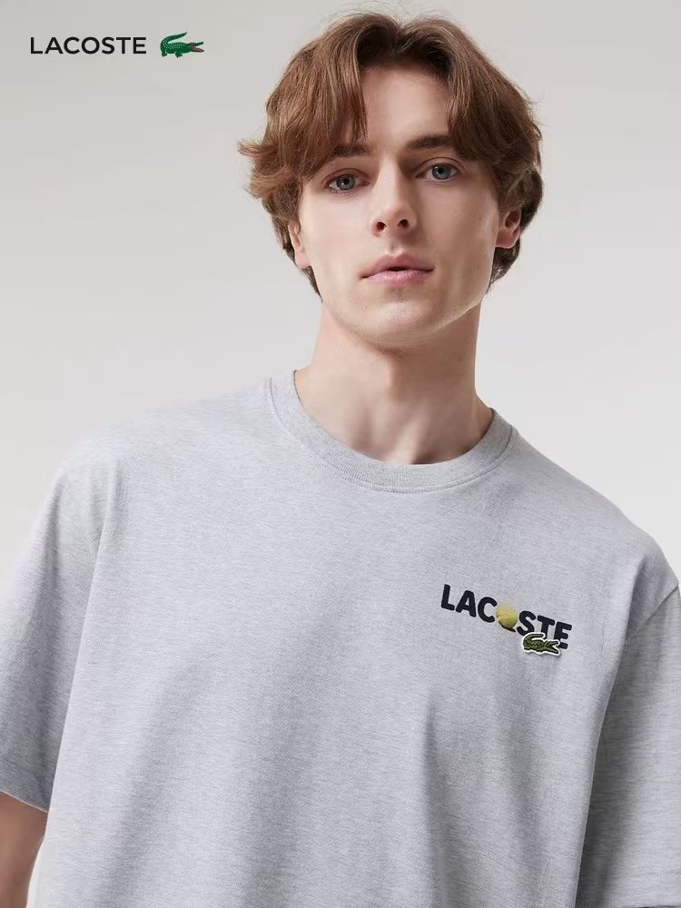 Lacoste Men's Short Sleeve Classic Fit Tee Shirt W/Graphics on Back