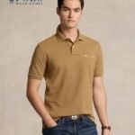 Polo Ralph Lauren CLASSIC FIT LOGO MESH POLO SHIRT - Polo shirt - rustic tan