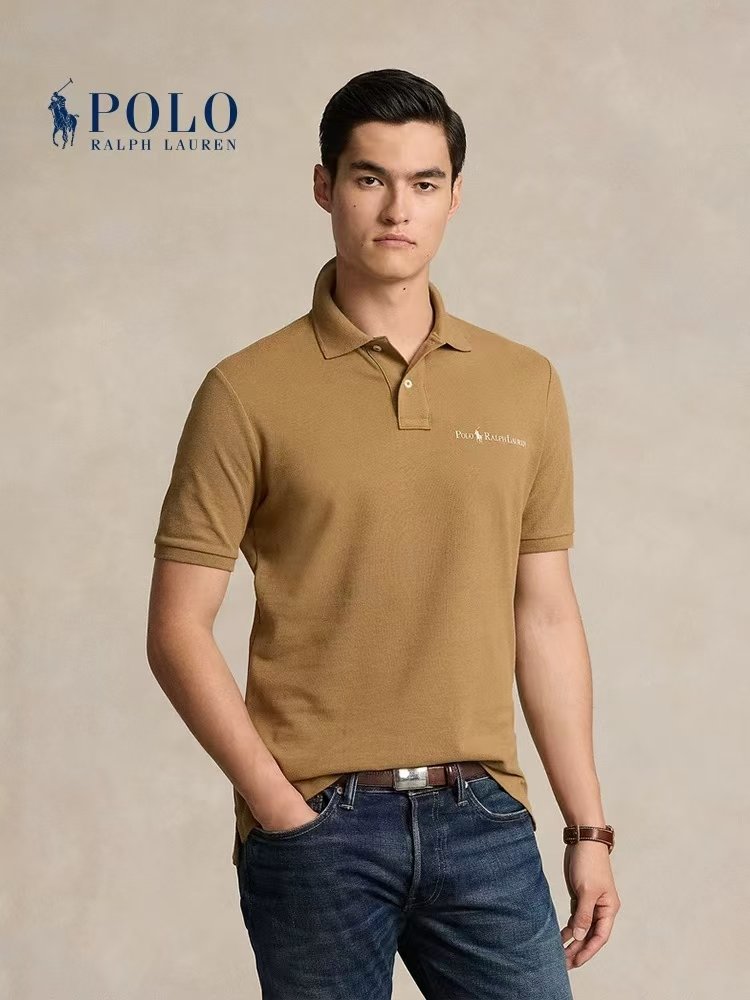 Polo Ralph Lauren CLASSIC FIT LOGO MESH POLO SHIRT - Polo shirt - rustic tan