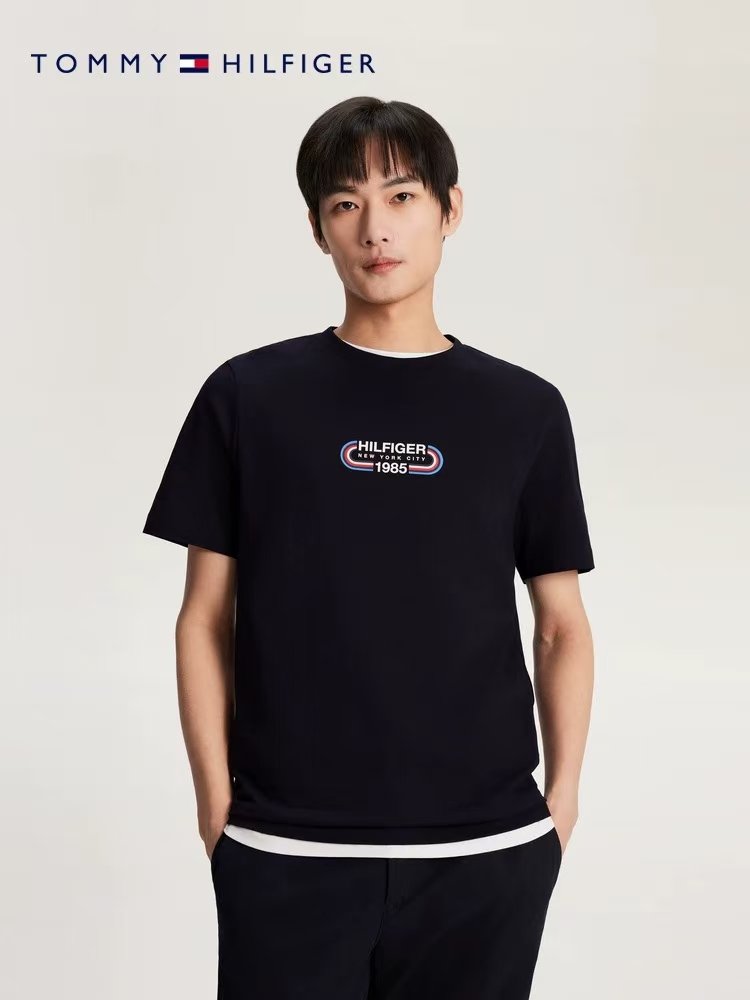 TOMMY HILFIGER Archive Track Logo Crew Neck T-Shirt