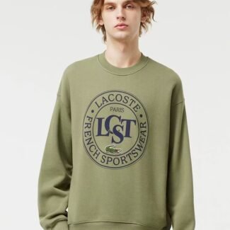 Men's Loose Fit Printed Fleece Sweatshirt