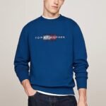 Tommy-Hilfiger Logo Embroidery Crew Neck Sweatshirt
