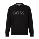 BOSS - Relaxed-fit cotton-terry sweatshirt with logo artwork - Black