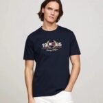 Logo Embroidery Crew Neck T-Shirt - Tommy Hilfiger® Oman