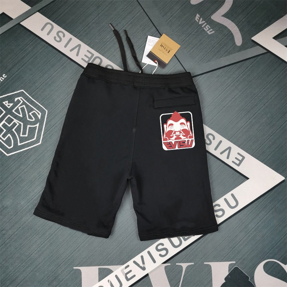 Buddha head and logo youth sports shorts – EVISU
