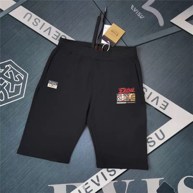 EVISU men’s printed cotton shorts