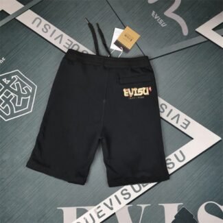 EVISU men’s printed cotton shorts