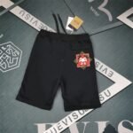 EVISU men’s printed cotton shorts
