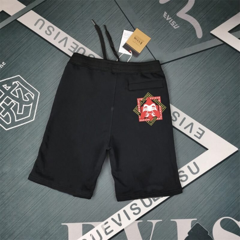 EVISU men’s printed cotton shorts