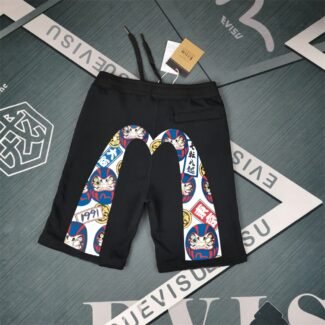 EVISU men’s printed cotton shorts