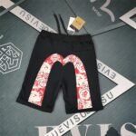 EVISU men’s printed cotton shorts