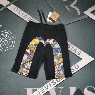 EVISU men’s printed cotton shorts
