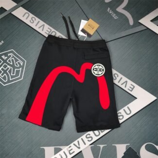EVISU men’s printed cotton shorts