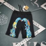 EVISU men’s printed cotton shorts
