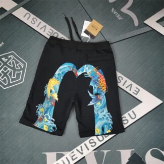 EVISU men’s printed cotton shorts