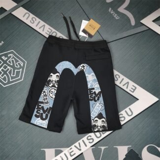 EVISU men’s printed cotton shorts