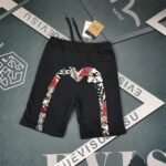 EVISU men’s printed cotton shorts