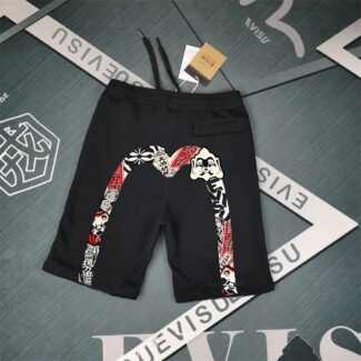 EVISU men’s printed cotton shorts