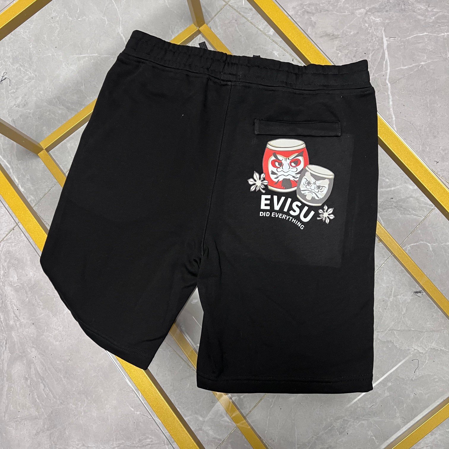 Evisu Fukushin new men's Daruma drum print loose casual shorts