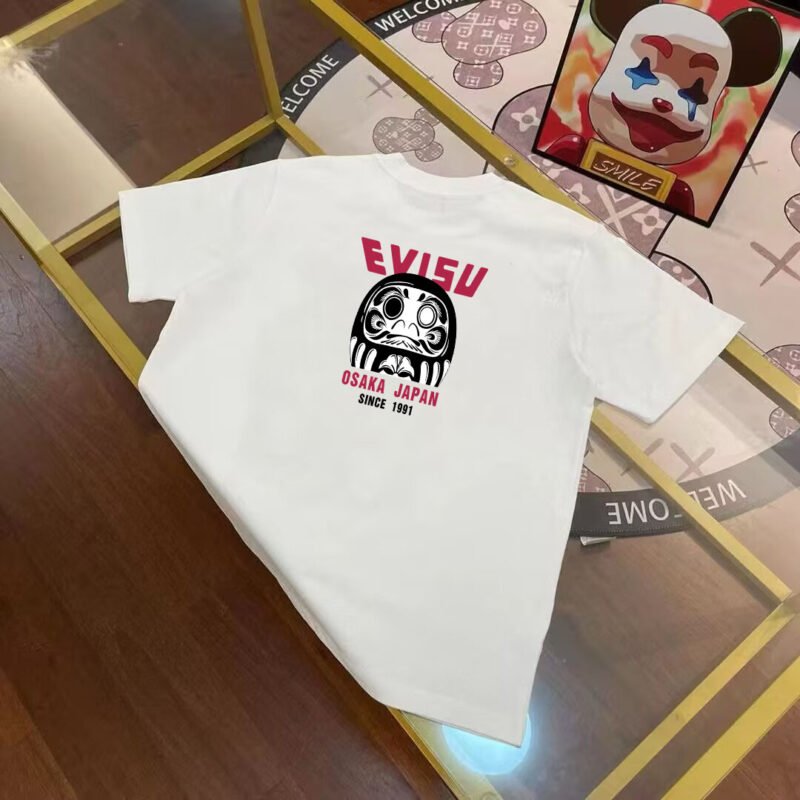 EVISU God of Fortune Unisex Daruma Letter Print