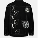 EVISU new Fukushin multi-pocket logo men's and women's casual denim jacket street coat
