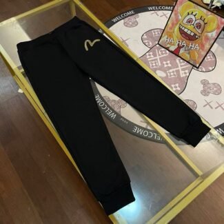 Evisu Seagull embroidered simple cotton straight sports sweatpants trousers