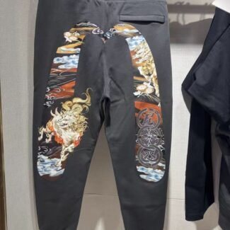 Evisu Fushen 20245 new large M mythical beast Bai Ze printed sweatpants