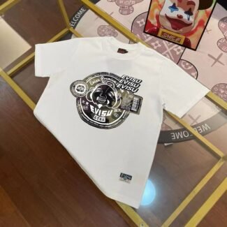 Evisu 2025 Spring New Men's Buddha Head Seal Printed Short Sleeve T-shirt