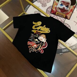 Evisu 2025 Spring New Men's Buddha Head Seal Printed Short Sleeve T-shirt
