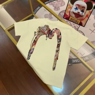 EVISU Fukushin 2025 early spring new men's mythical beast Bai Ze large M printed casual short-sleeved T-shirt