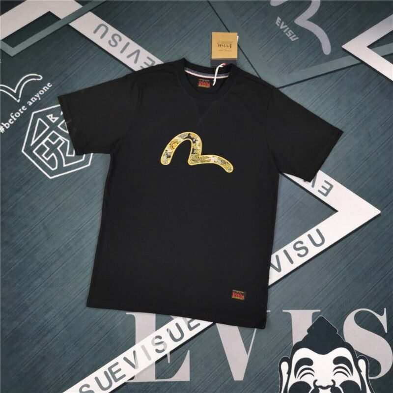EV Fushen 2024 Men's Brocade Seagull Patch Short-Sleeved T-Shirt