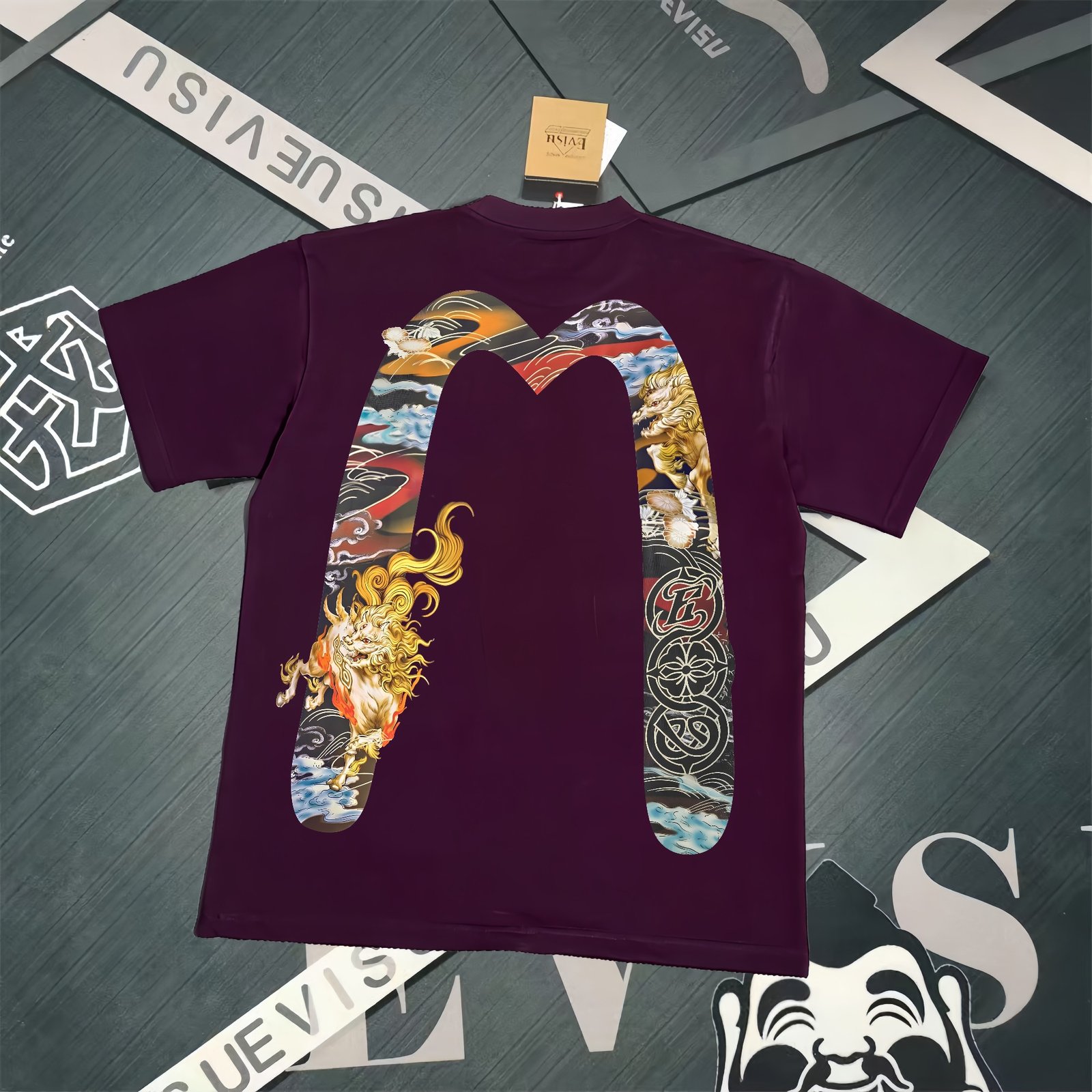 Evisu Fukushin 2025 New Printed T-shirt High Version