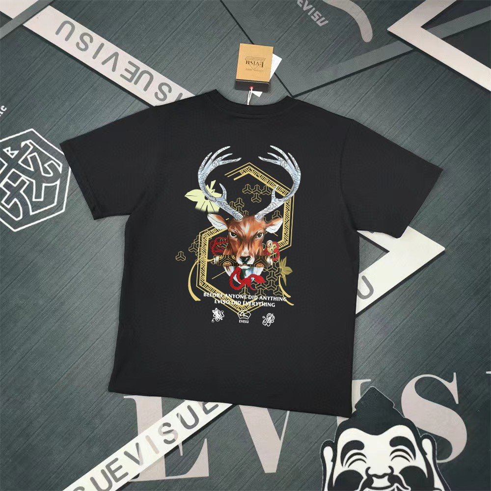 Evisu Fukushin 2025 New Printed T-shirt High Version