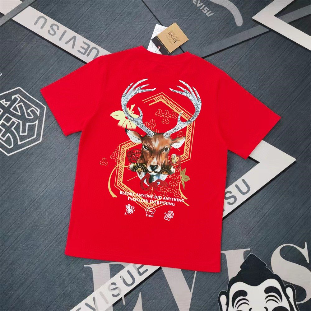 Evisu Fukushin 2025 New Printed T-shirt High Version