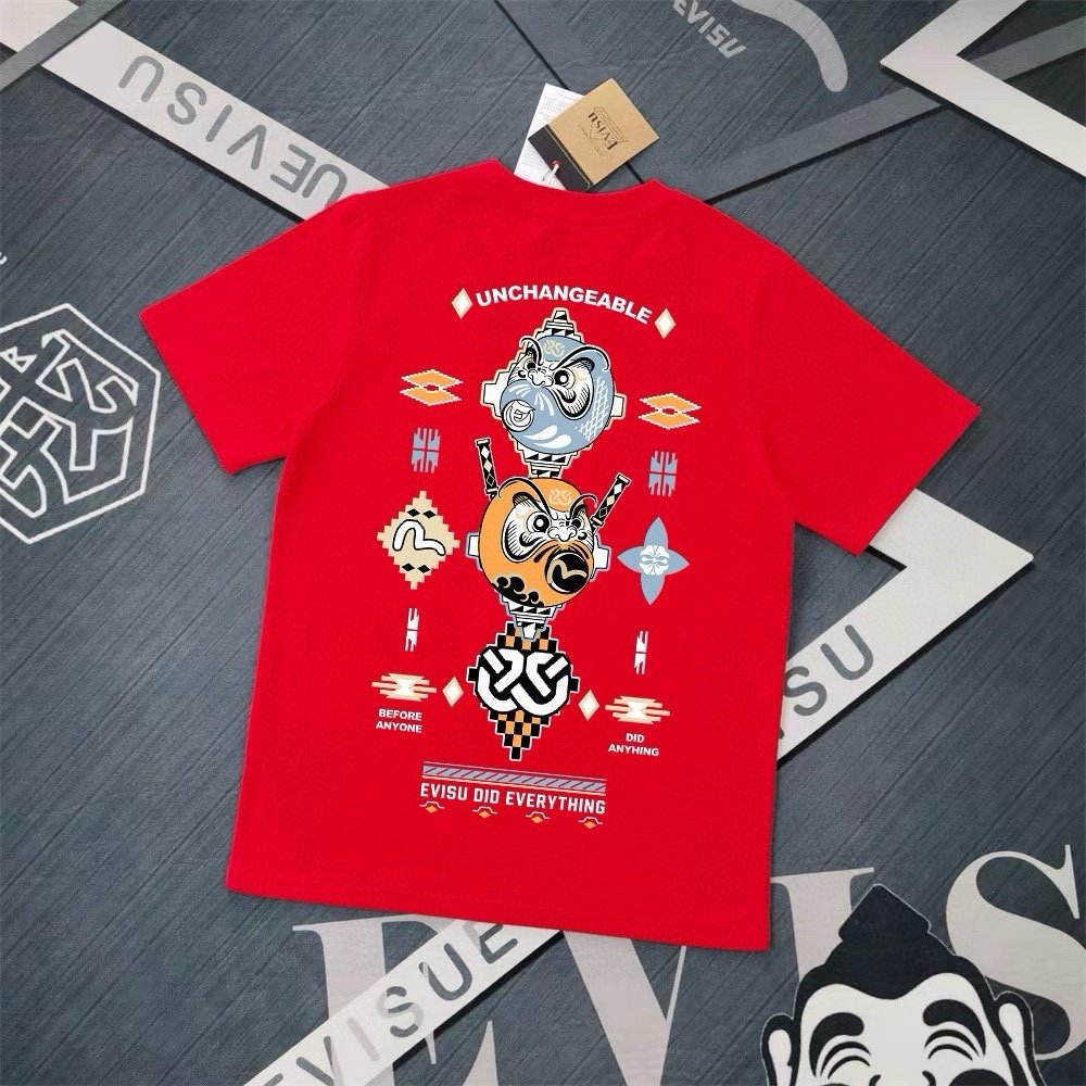 13391534411524739 Evisu Fukushin 2025 New Printed T-shirt High Version